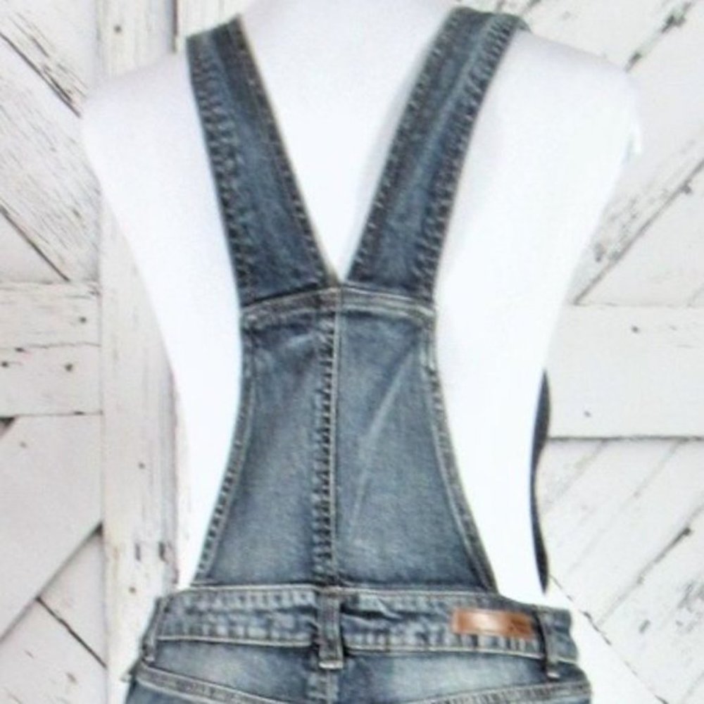 Blizzard Blue Distressed/Destroyed Overalls - Picture 9 of 15